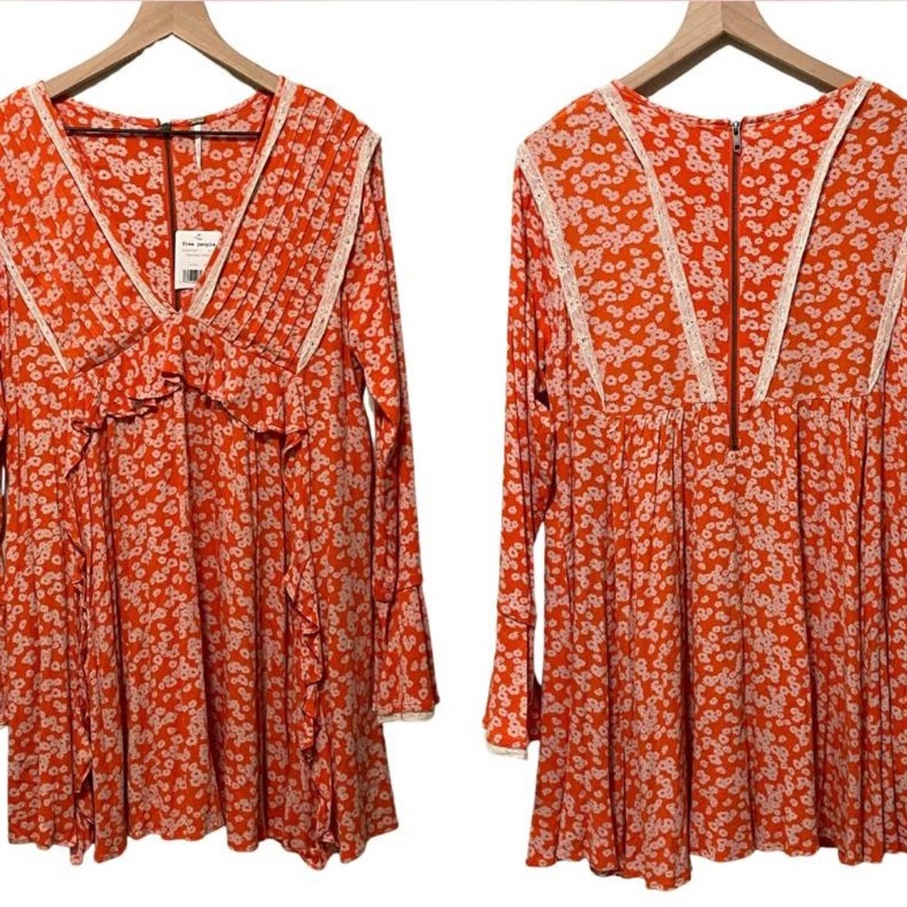 Free People Like You Best Long Sleeve Mini Dress